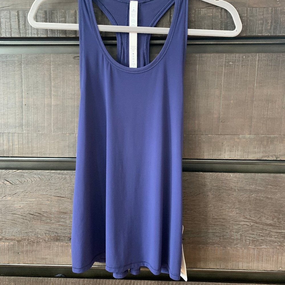 Lululemon Two With One Singlet - BLUE SZ 4